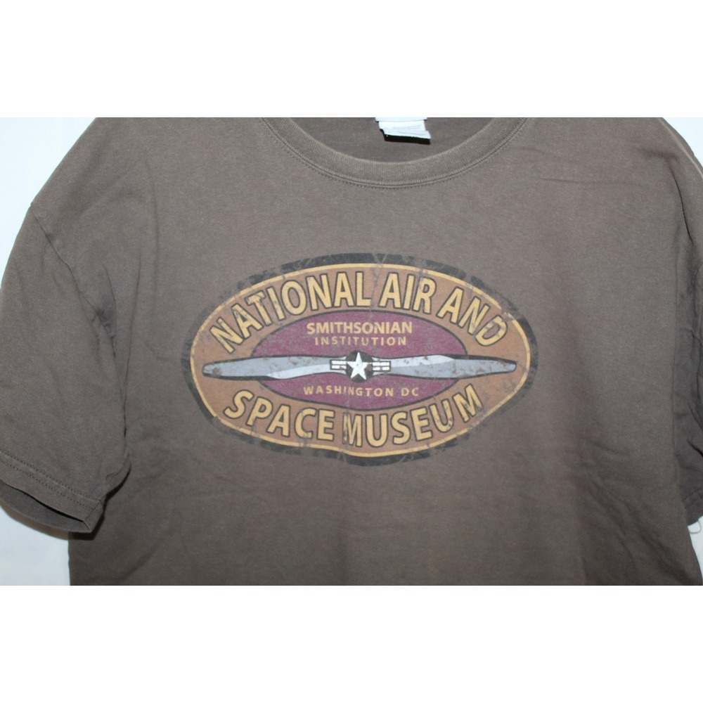 Smithsonian National Air and Space Museum Washington DC T Shirt Large Brown